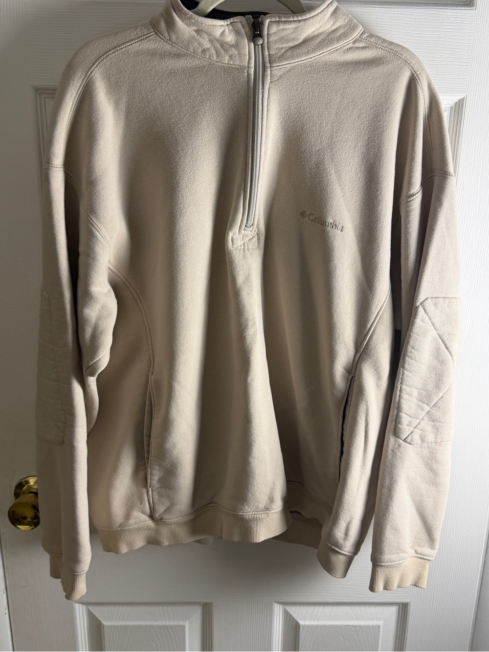 Columbia Men’s Quarter-Zip Fleece Pullover - Cream L